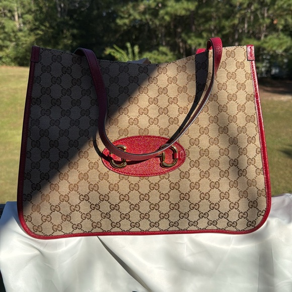 Gucci Monogram Satchel Tote - Picture 13 of 14